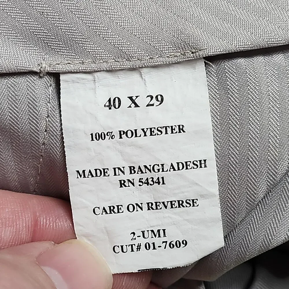 Louis Raphael Golf Pants Mens 40x29 Flat‎ Front Dress Trousers Classic Polyester